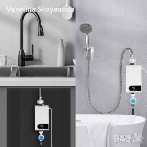 Проточен бойлер 3500W с дигитален дисплей – Моментална топла вода без чакане, снимка 4 - Бойлери - 52651334