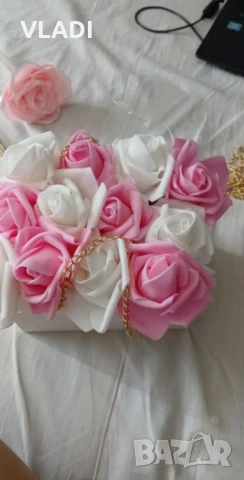 Ръчно изработени сатенени рози