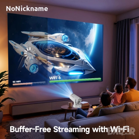 Magcubic HY300 Pro+ 4K Android 11 Преносим проектор 8000 лумена WiFi6, BT5.4 Външно кино 5W HiFi, снимка 9 - Плейъри, домашно кино, прожектори - 52650497