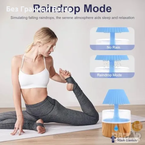 Нов Овлажнител с дъждовен ефект – 3 в 1, LED светлина, аромадифузер, снимка 4 - Други стоки за дома - 49678807