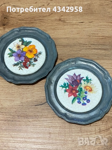 Калаени ретро чинийки за стена.Германия.