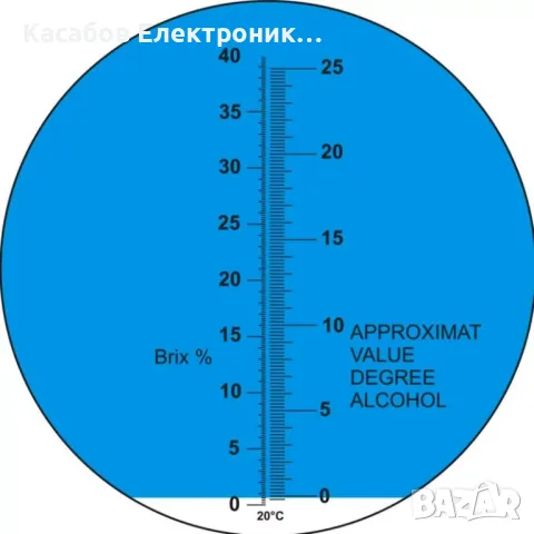 Рефрактометър за захар, подходящ за вино 0 - 40%, захарност и алкохол, снимка 7 - Други инструменти - 48949111