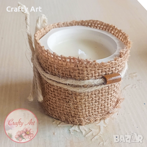 Ароматна соева свещ в керамична кашпа