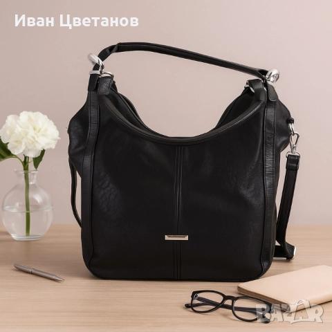 Дамска чанта тип торба от еко кожа – стил, организация и удобство в едно, снимка 9 - Чанти - 51884009