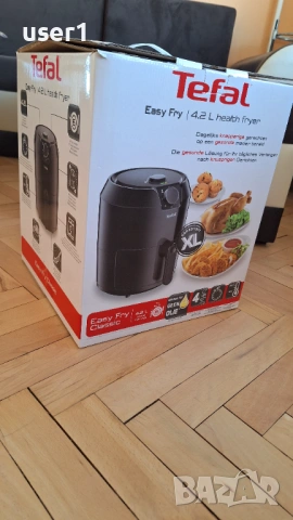 Tefal Easy Fry Classic, Уред за готвене с горещ въздух EY201815, Черен, 4.2 л., снимка 2 - Фритюрници - 54173776