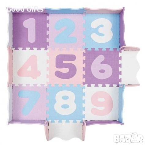 Персонализиращ се подов пъзел Лилави числа , 30x30 cm - 25 бр.