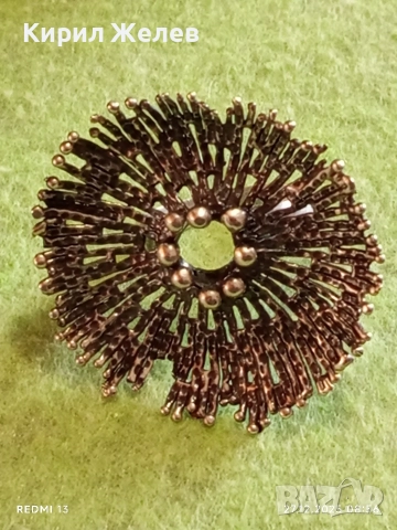 Дизайнерски сребърен пръстен стилизирано цвете Арт бижу майсторска изработка 10678, снимка 12 - Пръстени - 52909322