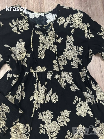 Страхотна макси дамска блуза на цветя (размер ХЛ), снимка 2 - Блузи с дълъг ръкав и пуловери - 53936401