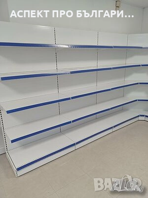 Островни /двустранни стелажи за магазини, супермаркети, аптеки, снимка 6 - Стелажи и щандове - 52158236