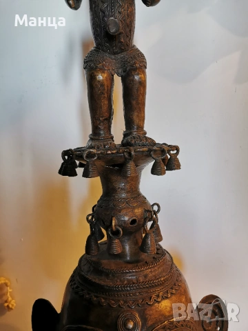 Автентична Африканска статуетка от Дахомей, снимка 4 - Антикварни и старинни предмети - 54312684