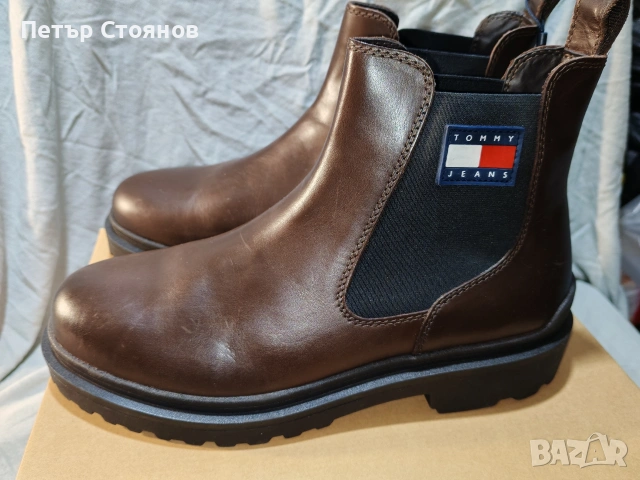 Удобни мъжки боти от естествена кожа TOMMY JEANS №44