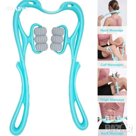 5984 Ролков масажор за врат гръб и крака, снимка 3 - Други - 52676884