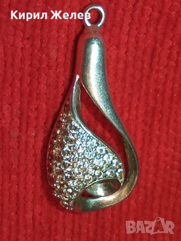 СТИЛЕН КРАСИВ СРЕБЪРЕН ФЕШЪН АРТ МЕДАЛЬОН СРЕБРО 925 с ИНКРУСТИРАНИ МИНИАТЮРНИ КРИСТАЛИ 28808