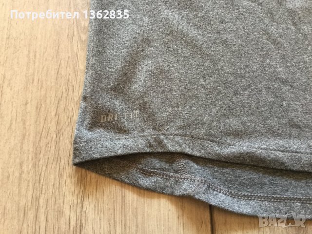 100 % оригинална сива фланела блуза екип NIKE Running размер L от САЩ, снимка 4 - Спортни дрехи, екипи - 40287928