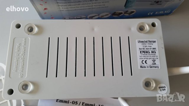 Ултразвукова ваничка за почистване на части EMMI 5 500мл, снимка 3 - Друга електроника - 38155858