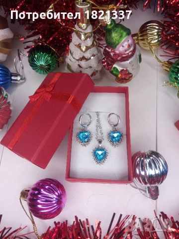 Комплект колие и обици , снимка 8 - Бижутерийни комплекти - 52741709