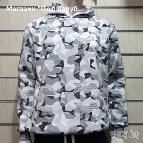 Нов мъжки камуфлажен суичър с качулка, снимка 5 - Суичъри - 30201286