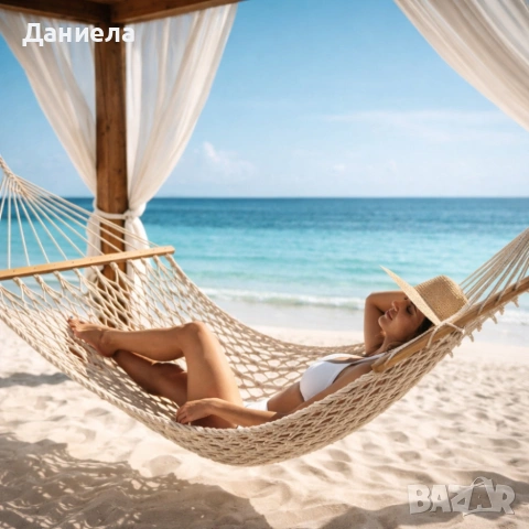 Въжен хамак - идеален кът за релакс, снимка 6 - Градински мебели, декорация  - 53891448