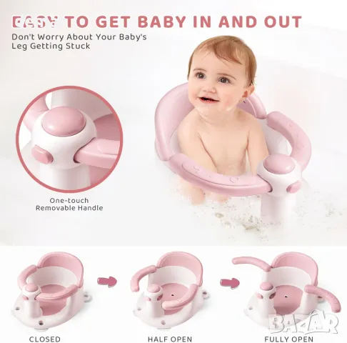 Бебешка седалка за къпане за бебета/прохождащи деца 6-24 месеца, снимка 5 - Други - 49507672