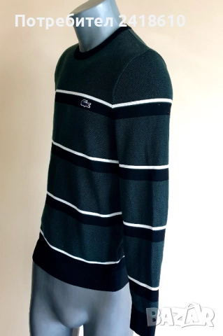 Lacoste Made In France / Knit Mens Size 3 - S  ОРИГИНАЛ! Мъжки Памучен Пуловер!, снимка 8 - Пуловери - 52592745