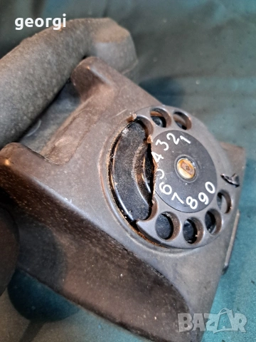 стар бакелитов телефон PTT 34/4, снимка 3 - Антикварни и старинни предмети - 53988313