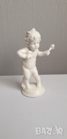 Старо порцеланово херувимче с печат, снимка 6 - Колекции - 53927406
