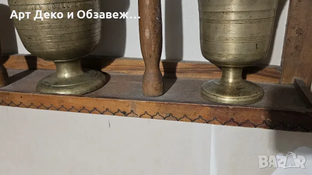 Стара дървена етажерка, снимка 7 - Етажерки - 56488905