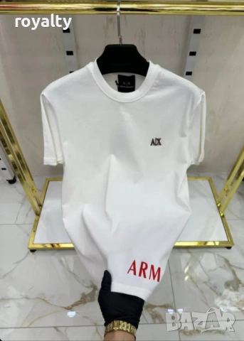 Armani Exchange Нова Бяла Мъжка Тениска 