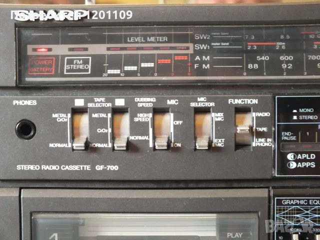 Продавам SHARP GF-700Z, снимка 5 - Радиокасетофони, транзистори - 56011637