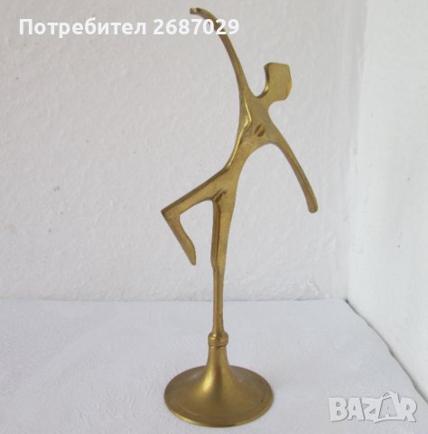 Балерина - метал месинг бронз фигура статуетка, пластика, снимка 8 - Статуетки - 39490028