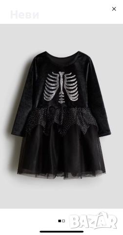Детска рокля за Хелоуин HM - 4-6, снимка 4 - Детски рокли и поли - 51950047