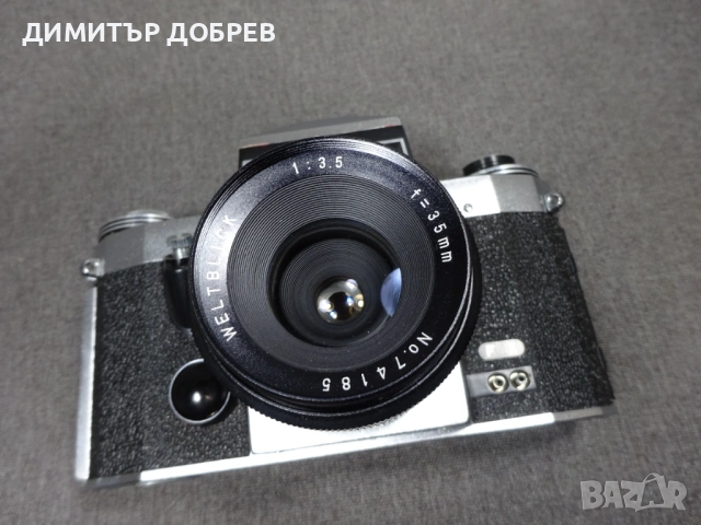СТАР РЕТРО СОЦ ГДР DDR SLR ФОТОАПАРАТ PRAKTICA SUPER TL + ОБЕКТИВ WELTBLICK 35MM M42, снимка 5 - Фотоапарати - 53942675