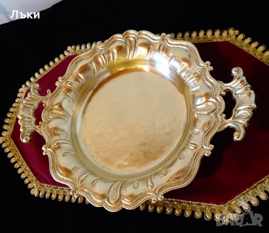 Бронзова фруктиера,плато 1 кг.,барок., снимка 2 - Антикварни и старинни предмети - 29991276