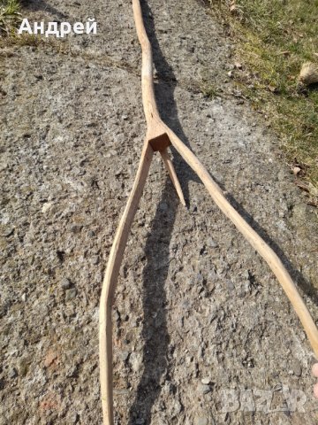 Стара дървена трирога вила #3, снимка 5 - Други ценни предмети - 44340573