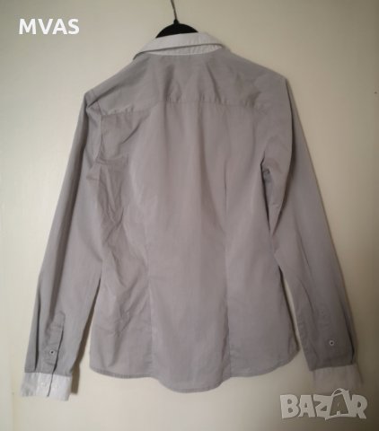 Нова - 60% H&M сива вталена риза с дълъг ръкав36 S номер, снимка 2 - Ризи - 30139744