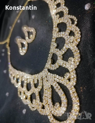 КОМПЛЕКТ CLAUDIA / Луксозен дамски комплект бижута с кристали, снимка 2 - Бижутерийни комплекти - 54244096