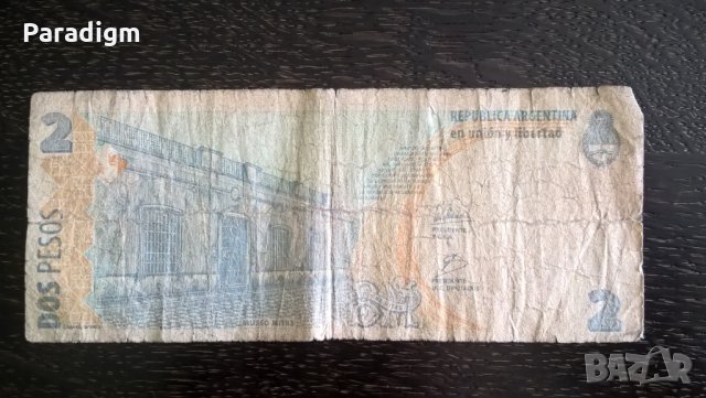 Банкнота - Аржентина - 2 песо, снимка 2 - Нумизматика и бонистика - 29293895