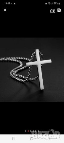 Синджир с кръст стомана.