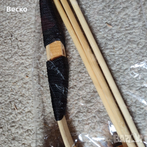 Лък, детски дървен лък със стрели., снимка 2 - Други - 53974468