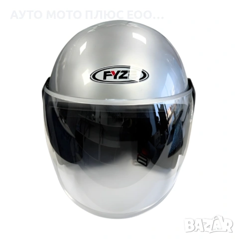 Каска за мотор с прозрачен визьор - Сив гланц., снимка 3 - Аксесоари и консумативи - 54220943