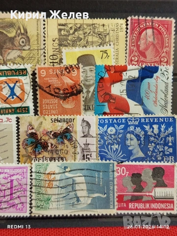 Стари пощенски марки от цял свят смесени АВСТРАЛИЯ, ЧЕХОСЛОВАКИЯ, БЕЛГИЯ за КОЛЕКЦИЯ 51597, снимка 3 - Филателия - 53231110