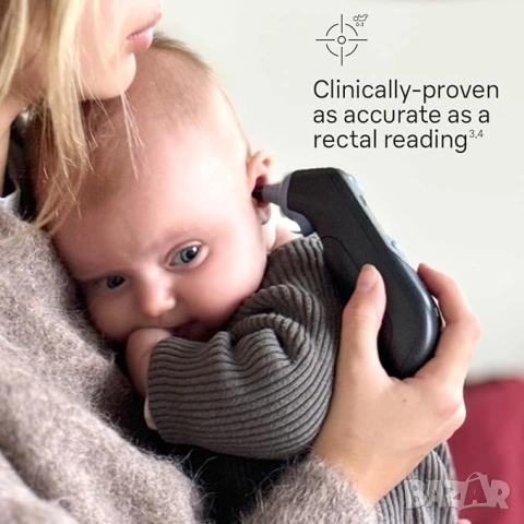 Термометър Braun Thermoscan 7 Нов нарушена опакова. Бял или черен, снимка 2 - Други - 53375852