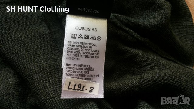 CUBUS AS 100% EXTRA FINE MERINO WOOL размер L за лов риболов туризъм блуза 100% Мерино Вълна - 364, снимка 9 - Блузи - 42785105