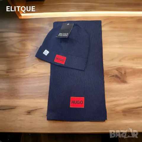 Комплект Шапка и Шал Hugo Bos🧣Canada🎩Prada🧢Stone Island👒Код D1525, снимка 8 - Шапки - 48341450