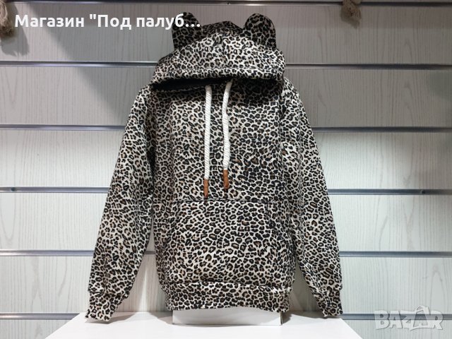 Нов детски леопардов суичър с ушички, снимка 3 - Детски анцузи и суичери - 30476314