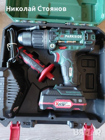Ударна бормашина Parkside с батерия 20V 4Ah и зарядно 20V 2.4A