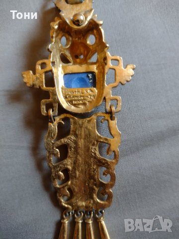 Marbel Mexico Salvador Teran Колие Vintage // Керамична маска Choker Necklace, снимка 9 - Антикварни и старинни предмети - 38438326