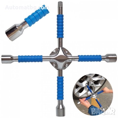 Ключ за джанти Automat, Кръстачка, Хром-ванадий, снимка 2 - Аксесоари и консумативи - 40690759