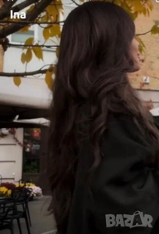 Тъмно кестенява перука луксозна, снимка 8 - Аксесоари за коса - 53115194