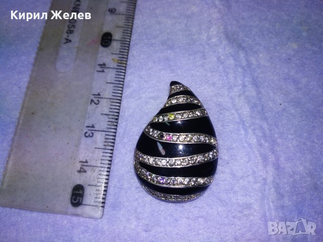 ПРЕКРАСЕН БУТИКОВ ФЕШЪН АРТ МЕДАЛЬОН РОДИРАНО СРЕБРО 925 с ЧЕРЕН ЕМАЙЛ и ИСКРЯЩИ ЦИРКОНИ 39989, снимка 14 - Колиета, медальони, синджири - 42656088